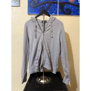 Lauren Ralph Lauren Jacket Women's XL Gray Active Hoodie Cotton Stretch Zip